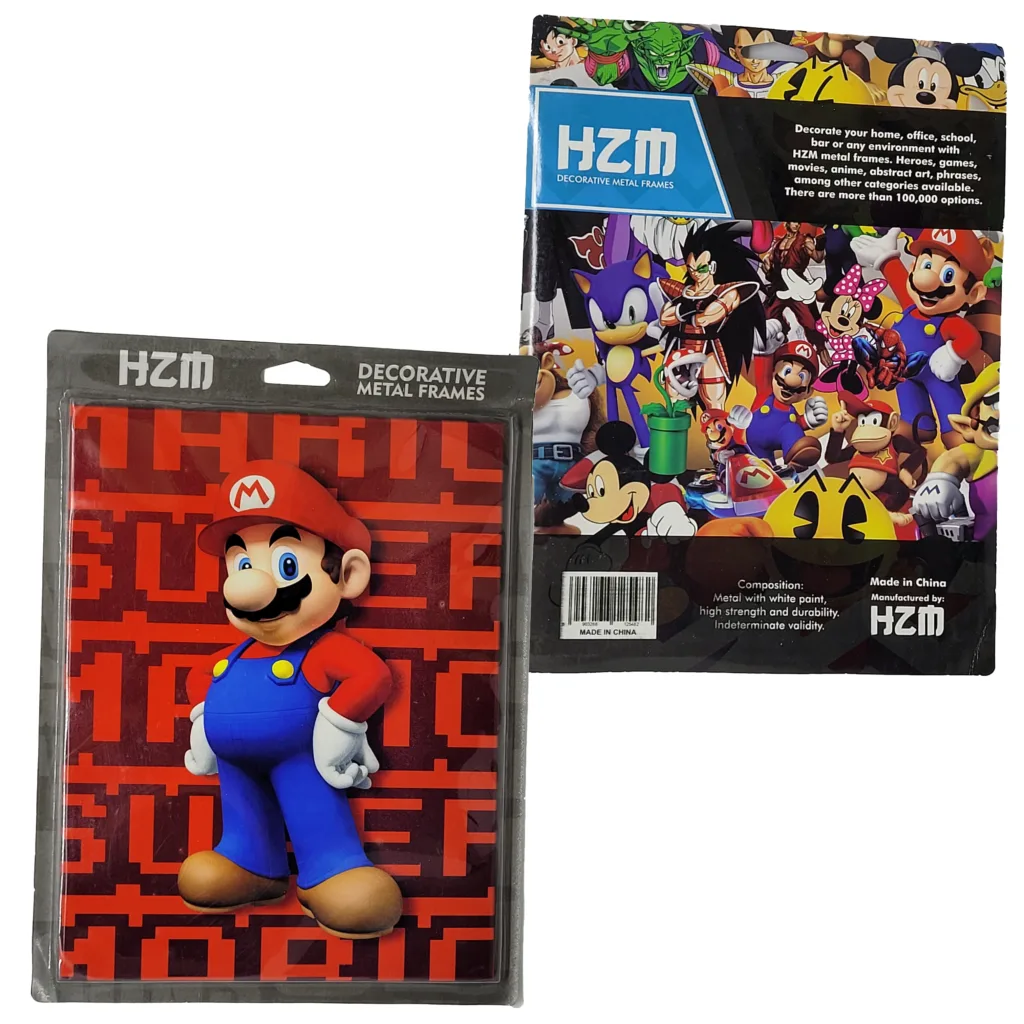 QUADRO METAL SLIM: SUPER MARIO - 26X20CM