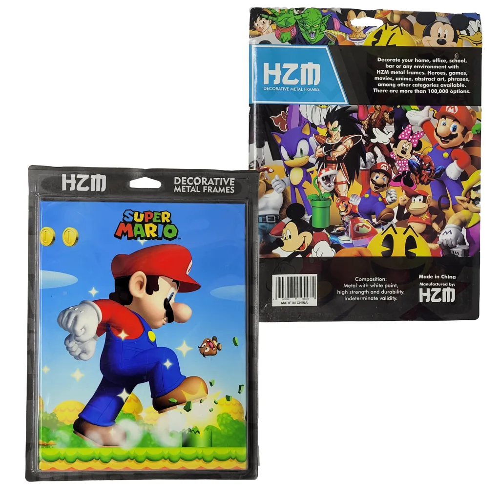 QUADRO METAL SLIM:  SUPER MARIO GIGANTE - 26X20CM