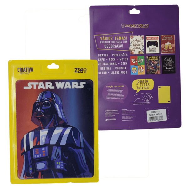 QUADRO METAL SLIM! STAR WARS / DARTH VADER - 26X20CM