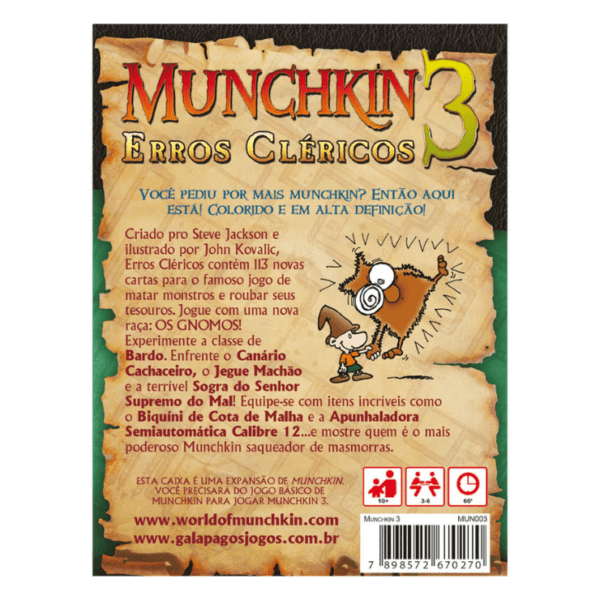 Jogos! Expansão Munchkin 3: Erros Clérigos - Imagem 6