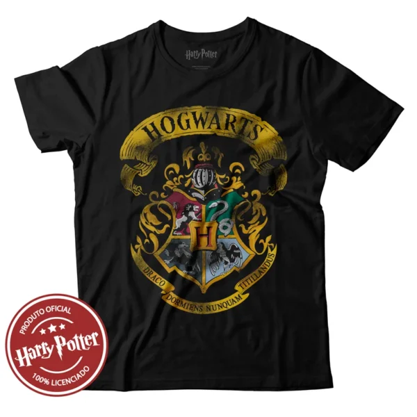 Camiseta! Harry Potter - Logo Vintage Hogwarts / Sideway