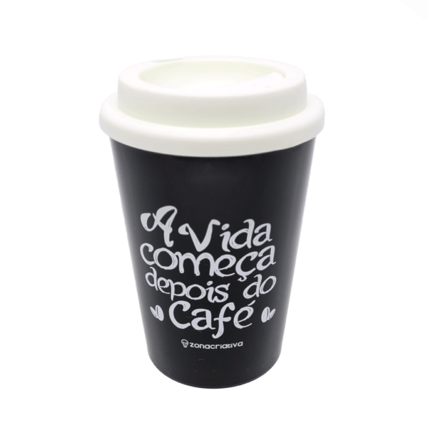 Mini Copo! A Vida Começa Depois Do Café - Preto - Imagem 2