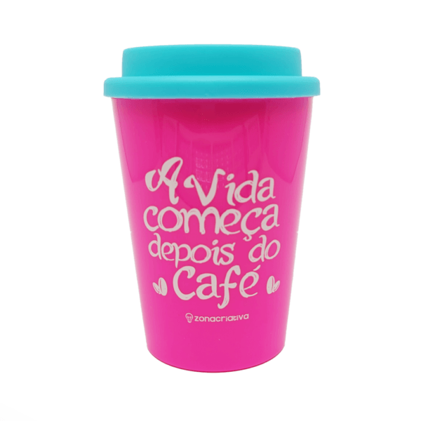 Mini Copo! A Vida Começa Depois Do Café - Rosa - Imagem 2