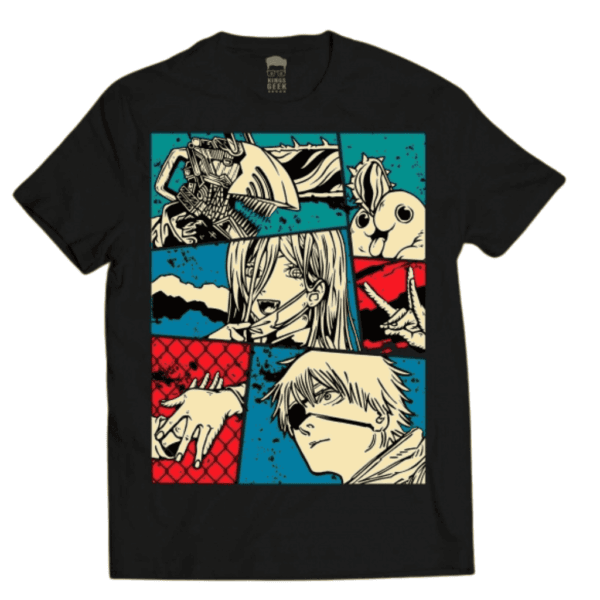 Camiseta! Chainsaw Man - Denji / Power / Pochita - Kings Geek - Image 2