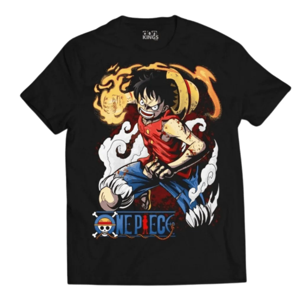 Camiseta! One Piece - Luffy Punho de Fogo - Hiken - Kings Geek - Imagem 2