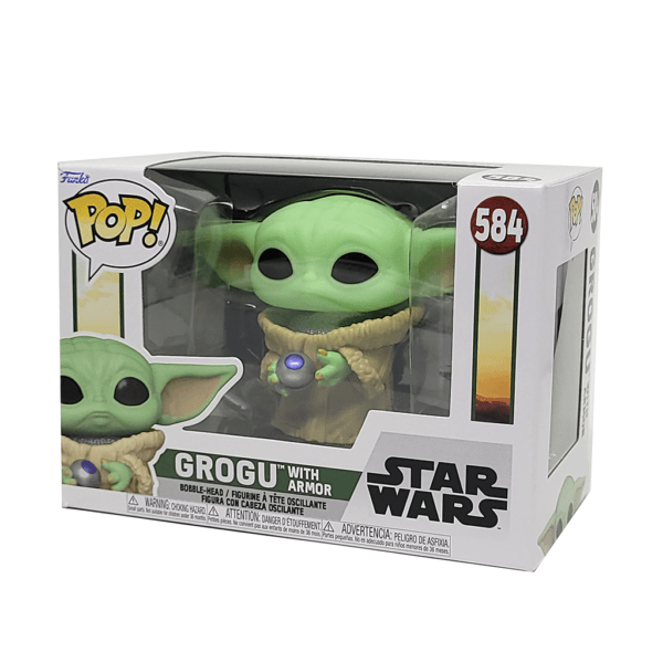 Funko Pop! Baby Yoda (Grogu) With Armor - com armadura - 584 / Star Wars - Imagem 6