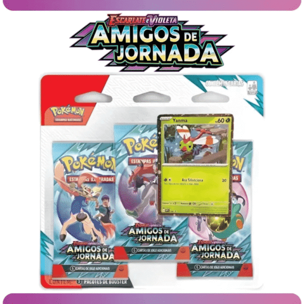 Pokémon! Blister Triplo Scraggy / Yanma - Escarlate E Violeta 9 - Amigos De Jornada - Imagem 2
