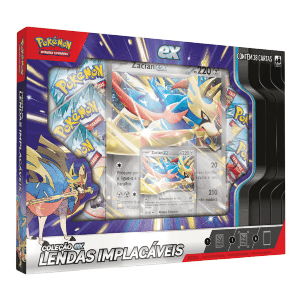Pokémon! Box - Zacian Ex - Lendas Implacáveis / 38 cartas