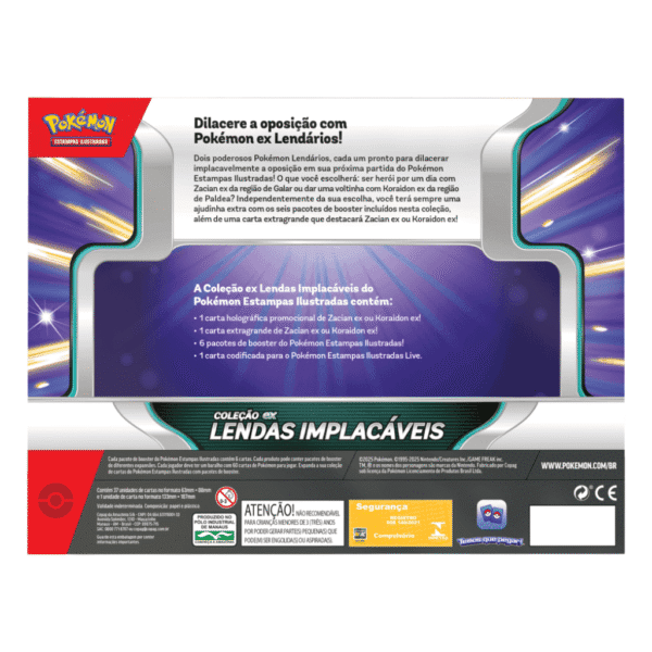 Pokémon! Box - Zacian Ex - Lendas Implacáveis / 38 cartas - Imagem 2