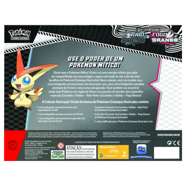 Coleção Victini Fogo Branco e Raio Preto Box Pokémon - Imagem 3