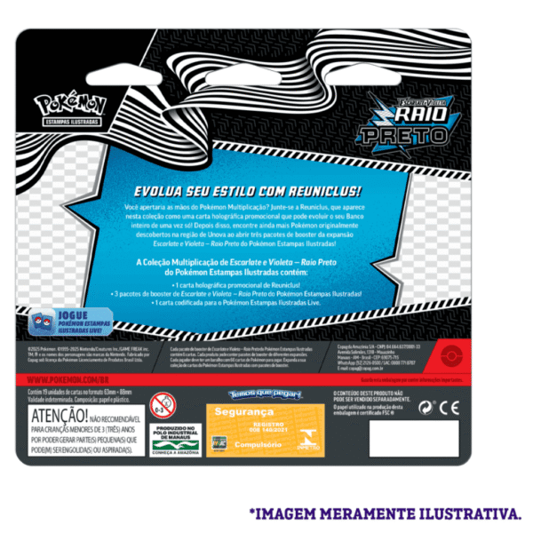 Blister Triplo Reuniclus ou Gothitelle Raio Preto e Fogo Branco Pokémon - Imagem 4
