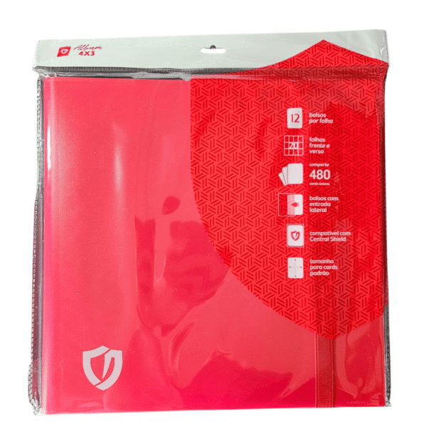 Álbum Pokémon 4x3 Vermelho - Central