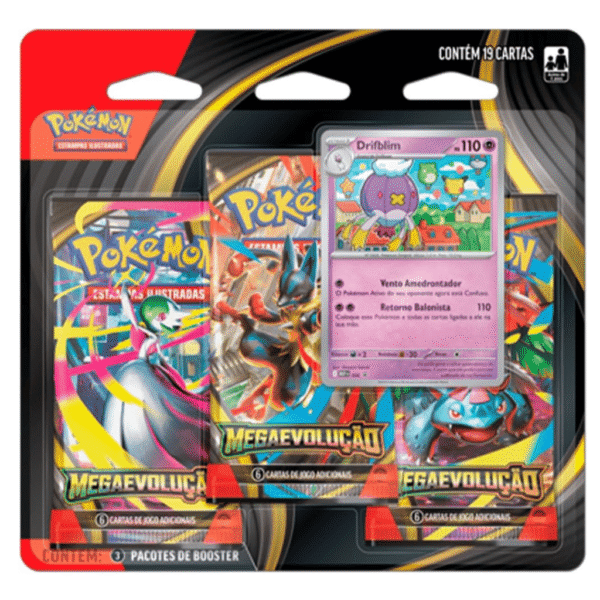 Blister Triplo Drifloon ou Drifblim Mega Evoluções Pokémon - Imagem 3