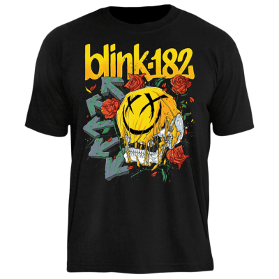 camiseta blink 182 skull smiley 01